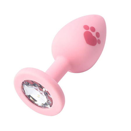 Pink Cat Paw Silicone Butt Plug