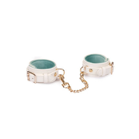 Boudoir Amor White Handcuffs with Gold Hardware