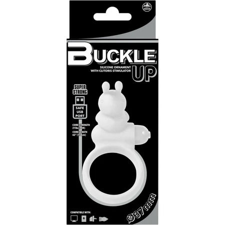 Buckle Up Silicone Vibrating Cock Ring – USB-Powered with Rabbit Stimulator