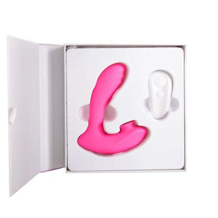 Thumbnail: Lamode by Swan Vibrating & Airkiss Toy – Magenta