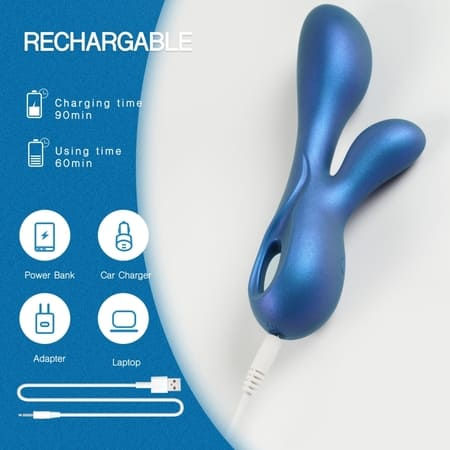 Tracy’s Dog Dual-Motor Rabbit Vibrator – G-Spot & Clitoral Stimulation pictogram 1
