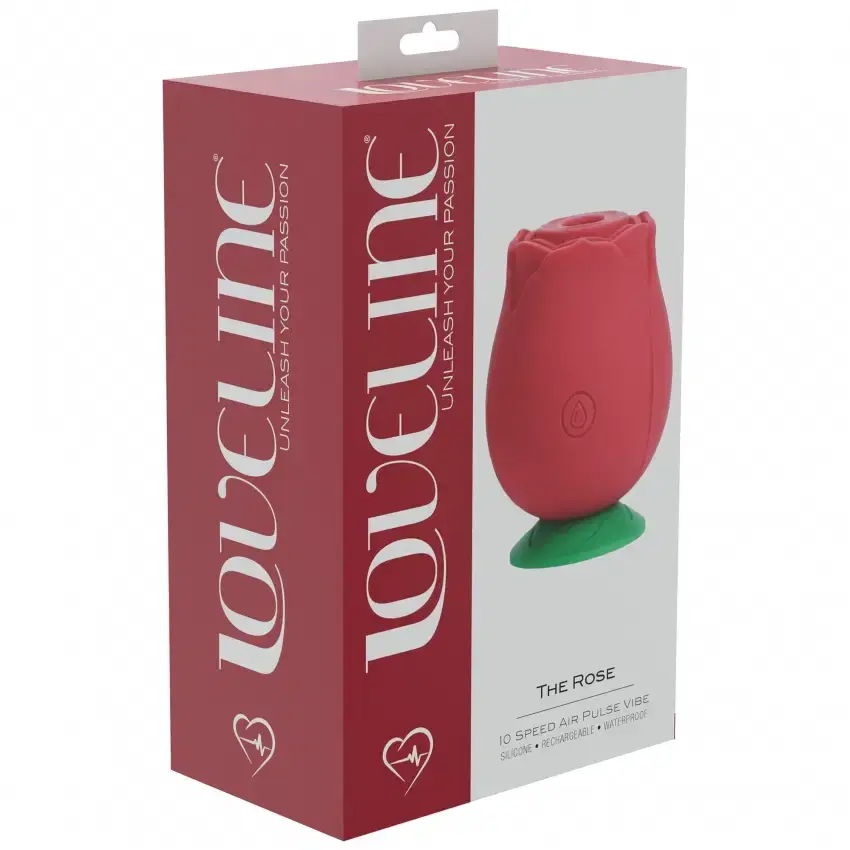 Thumbnail: Shots - The Rose 10 Speed Air Pulse Vibe Silicone/Rechargeable/Waterproof - Red