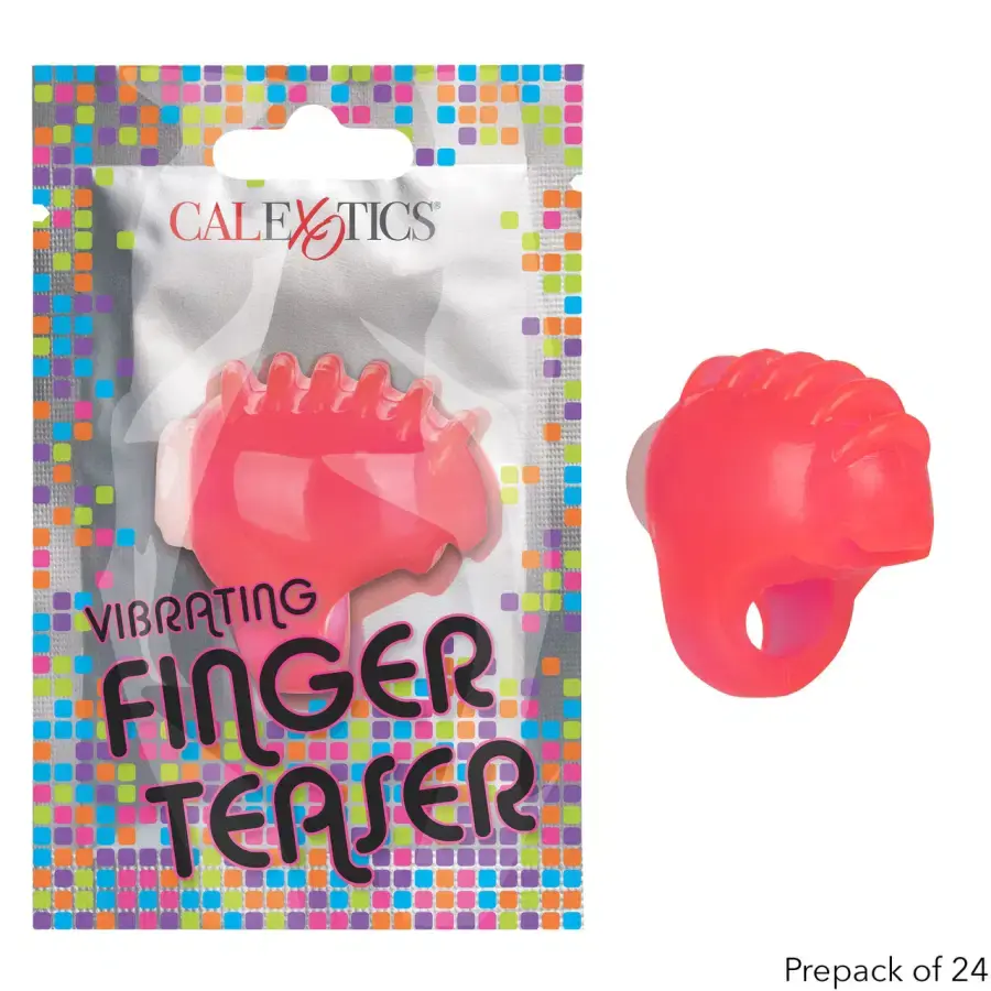 Foil Pack Vibrating Finger Teaser - Pink (Case QTY: 24)