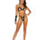 Thumbnail: Vinyl String Bra Top with Open Bust & Matching G-String V1907 front