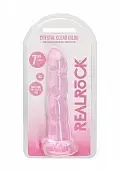 Thumbnail: Shots - RealRock - Non Realistic Dildo with Suction Cup - 7''/ 17 cm - Pink