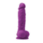 Colours - Pleasures - Vibrating - 5" Dildo -Purple out of package