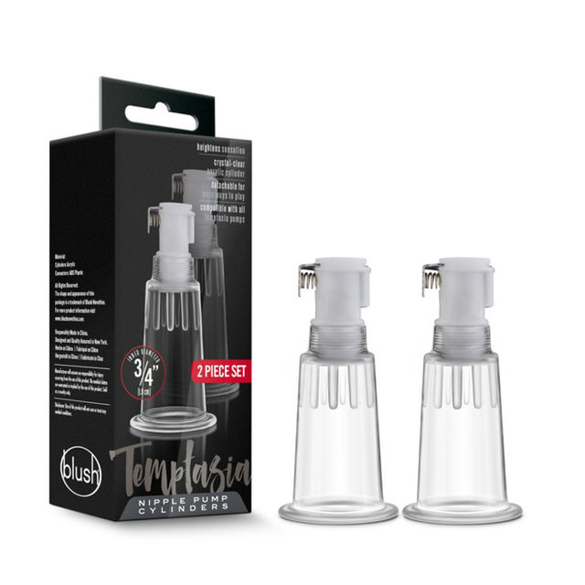 Blush - Temptasia - Nipple Pumping Cylinders Set of 2 (0.75" Diameter)