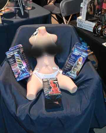 Display of adult toys and intimacy products at Edmonton Dark Matters event booth