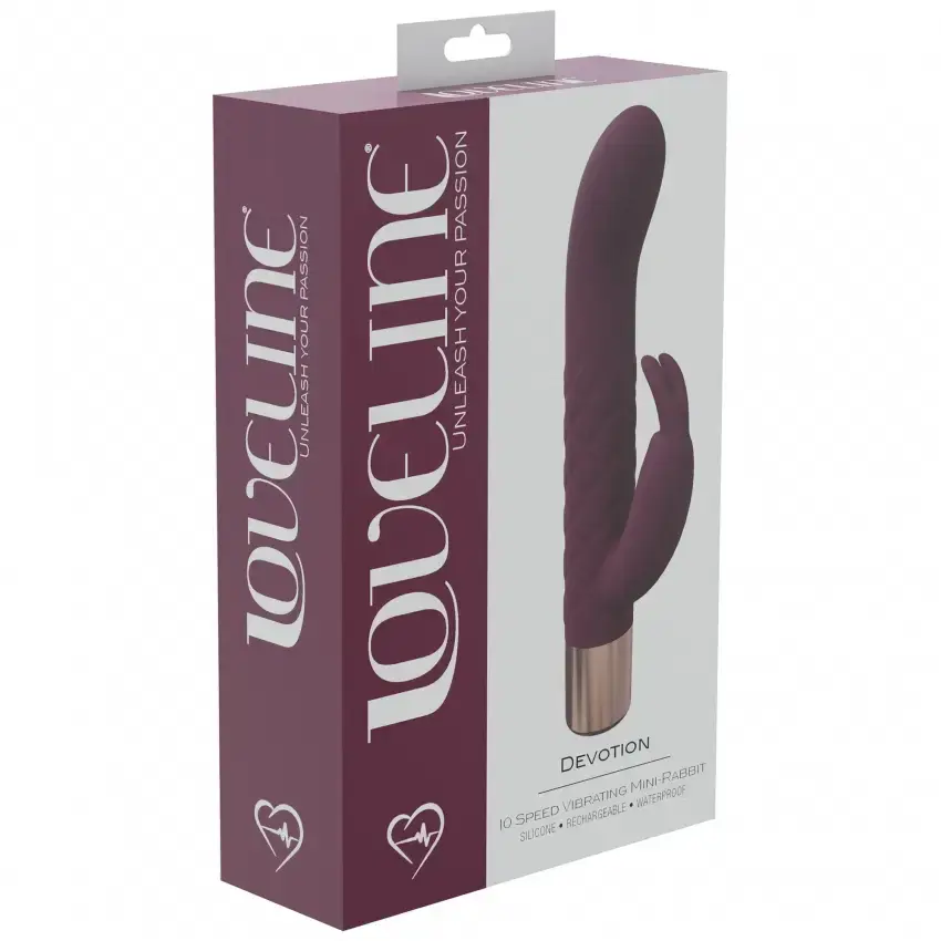 Thumbnail: Shots - Devotion 10 Speed Mini-Rabbit Silicone Rechargeable - Burgundy
