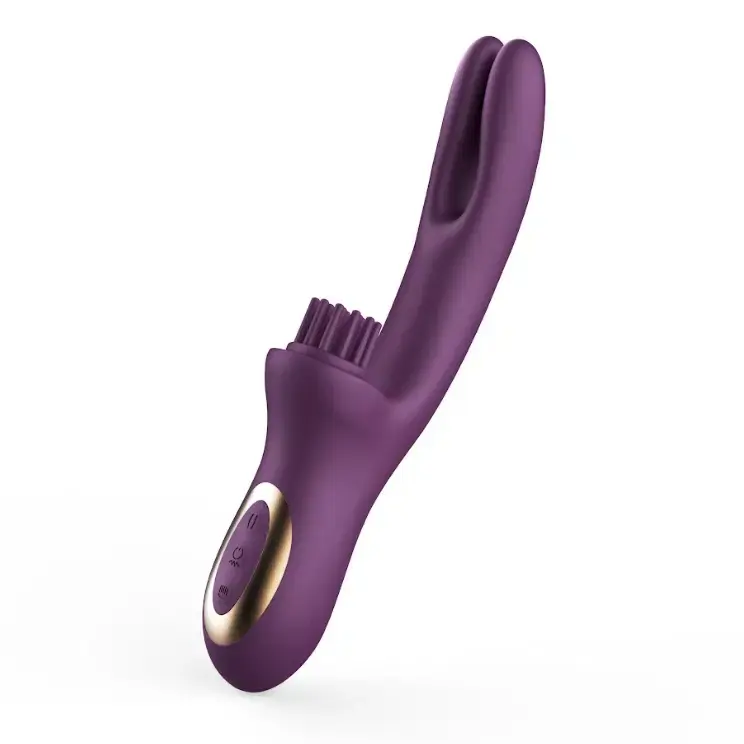 Thumbnail: Elatia Finger & Brush Rabbit Vibrator Purple