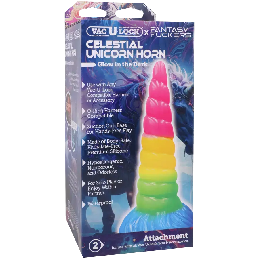 Thumbnail: Vac-U-Lock x Fantasy Fuckers - Glow in the Dark - Celestial Unicorn Horn