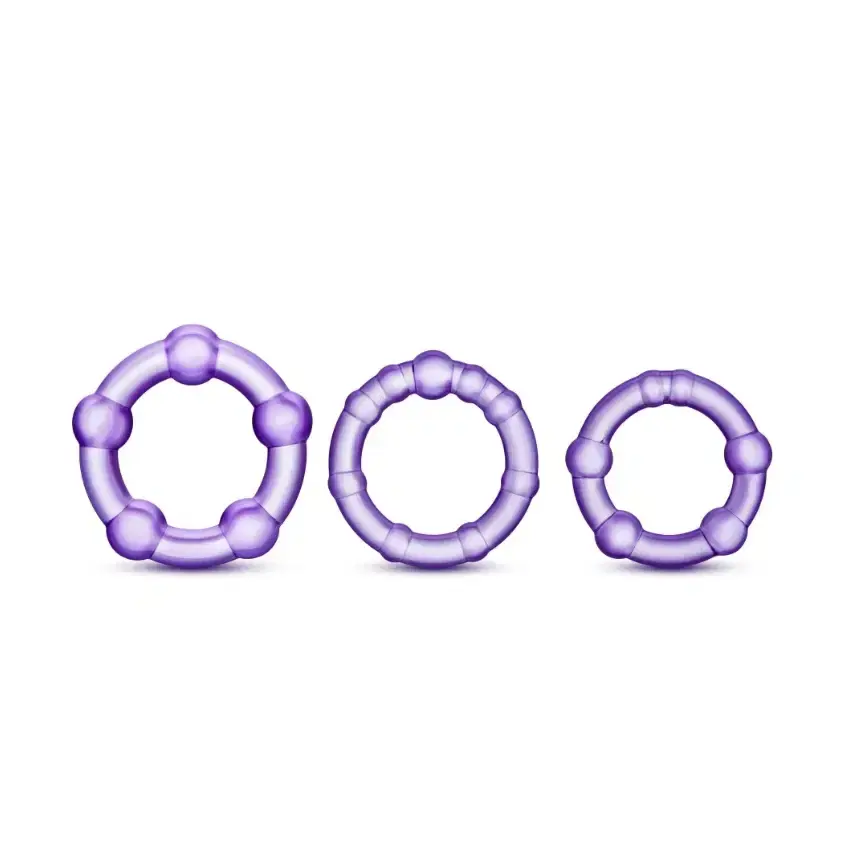 Blush Stay Hard - Beaded Cock Rings - Purple
