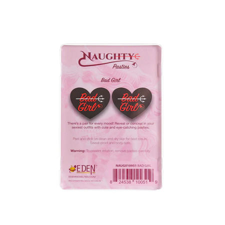 Naughty Glossy Bad Girl Heart Nipple Pasties – Sweat-Proof Adhesive Pasties