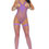 Thumbnail: Sparks Will Fly Lavender Teddy & Thigh Highs pink body suit