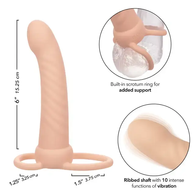 Thumbnail: Performance Maxx Rechargeable Ribbed Dual Penetrator - Ivory
