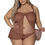 Thumbnail: Magic Silk Fly Away Baby Doll and Thong Set -1x-3x