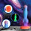 Thumbnail: 8.47" Multicolor Glow-in-the-Dark Alien Fantasy Silicone Dildo | Mommys Toy Shop