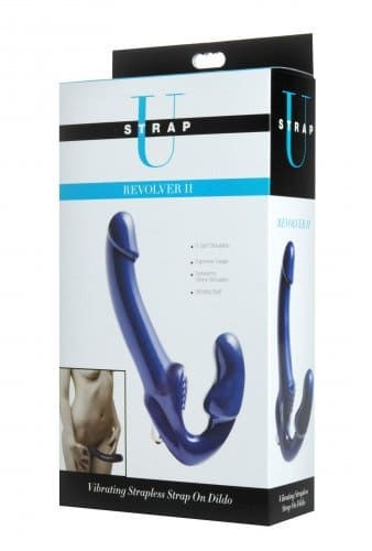 Strap U Revolver II Vibrating Strapless Strap On Dildo in package
