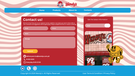 Wendy's UI.