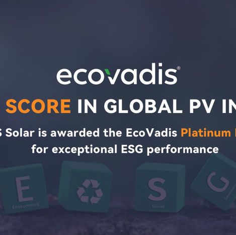 DAS Solar Awarded the EcoVadis Platinum Rating forExceptional ESG Performance