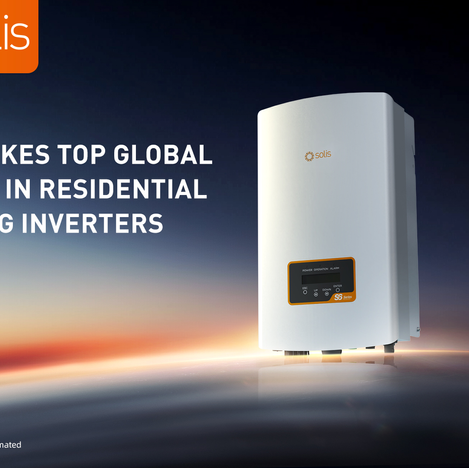 Global Ranking Places Solis at the Top for Single-Phase String Inverters