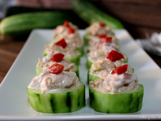 Pepinos rellenos de Atún