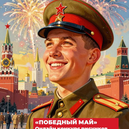 ✅Приглашаем принять участие в Открытом творческом онлайн конкурсе рисунков - "ПОБЕДНЫЙ МАЙ"🎉💫Участвовать могут все, без возрастных ограничений!❗С 22 апреля до 10 мая 2026 года принимаем заявки и