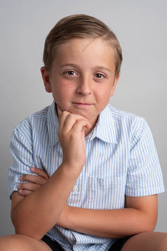 young boy headshot session in kent