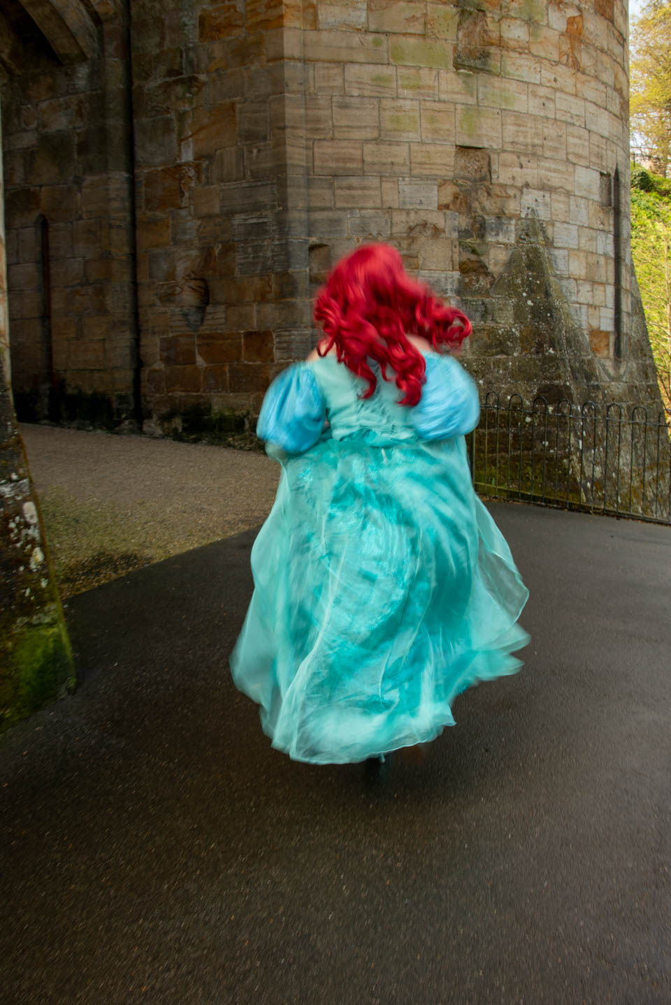 princess candid running shot Tonbridge castle