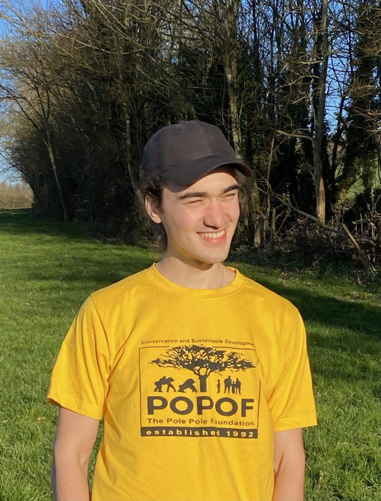 Teo Necula wearing his POPOF t-shirt