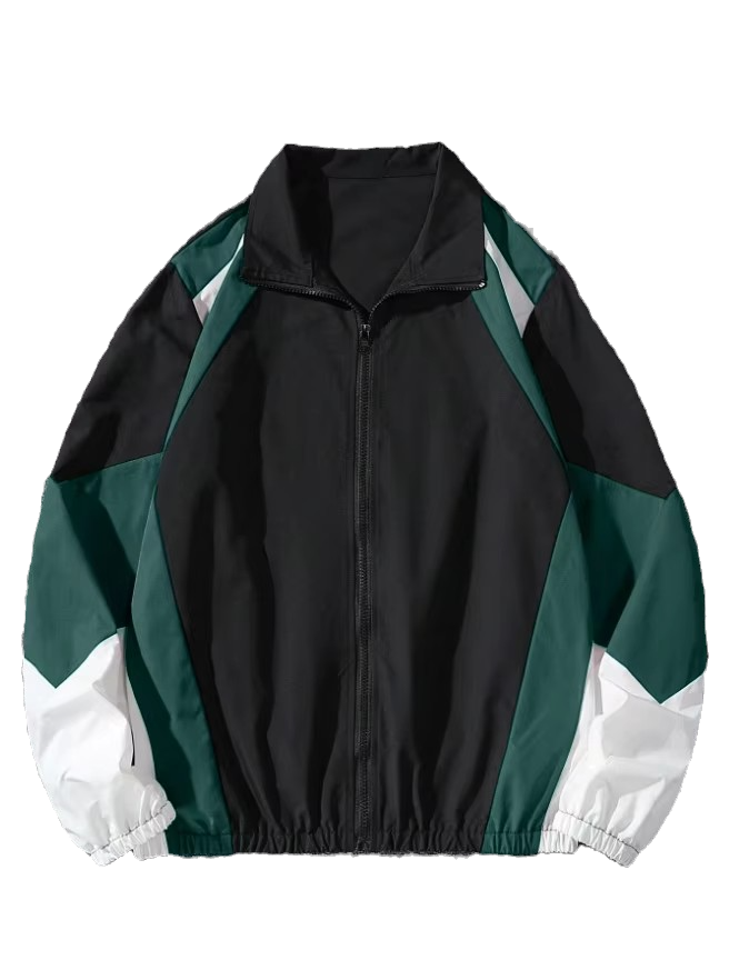 Thumbnail: Men’s Colour-Block Lightweight Windbreaker Jacket