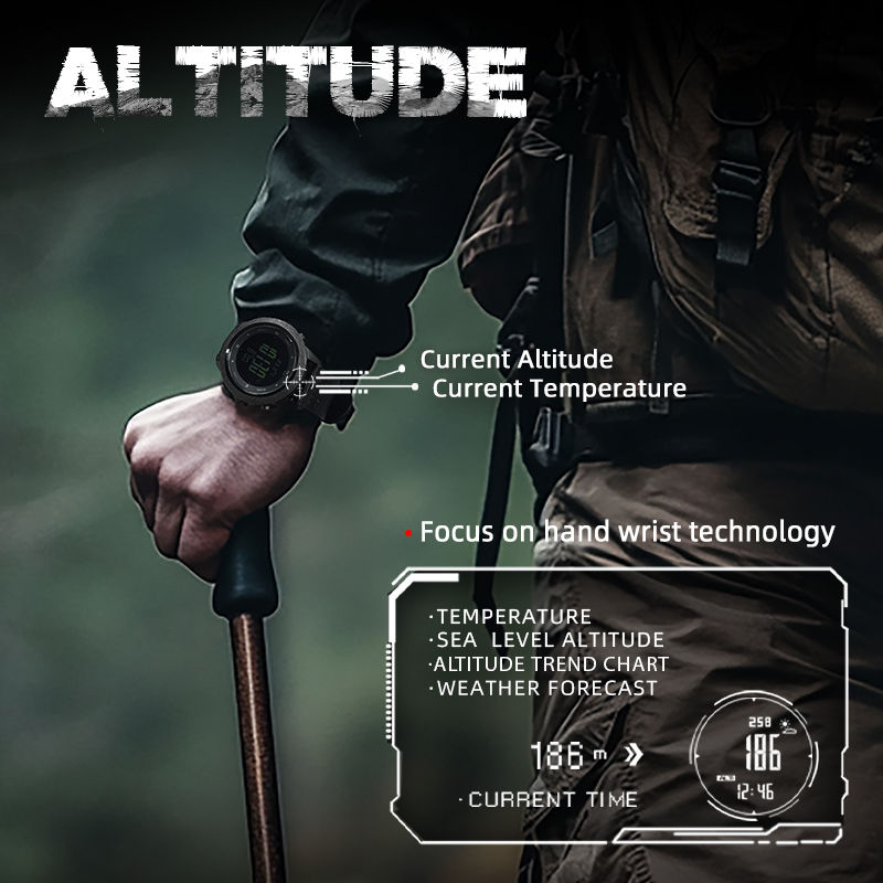 Thumbnail: NORTH EDGE APACHE-46 Men’s Outdoor Digital Sports Watch