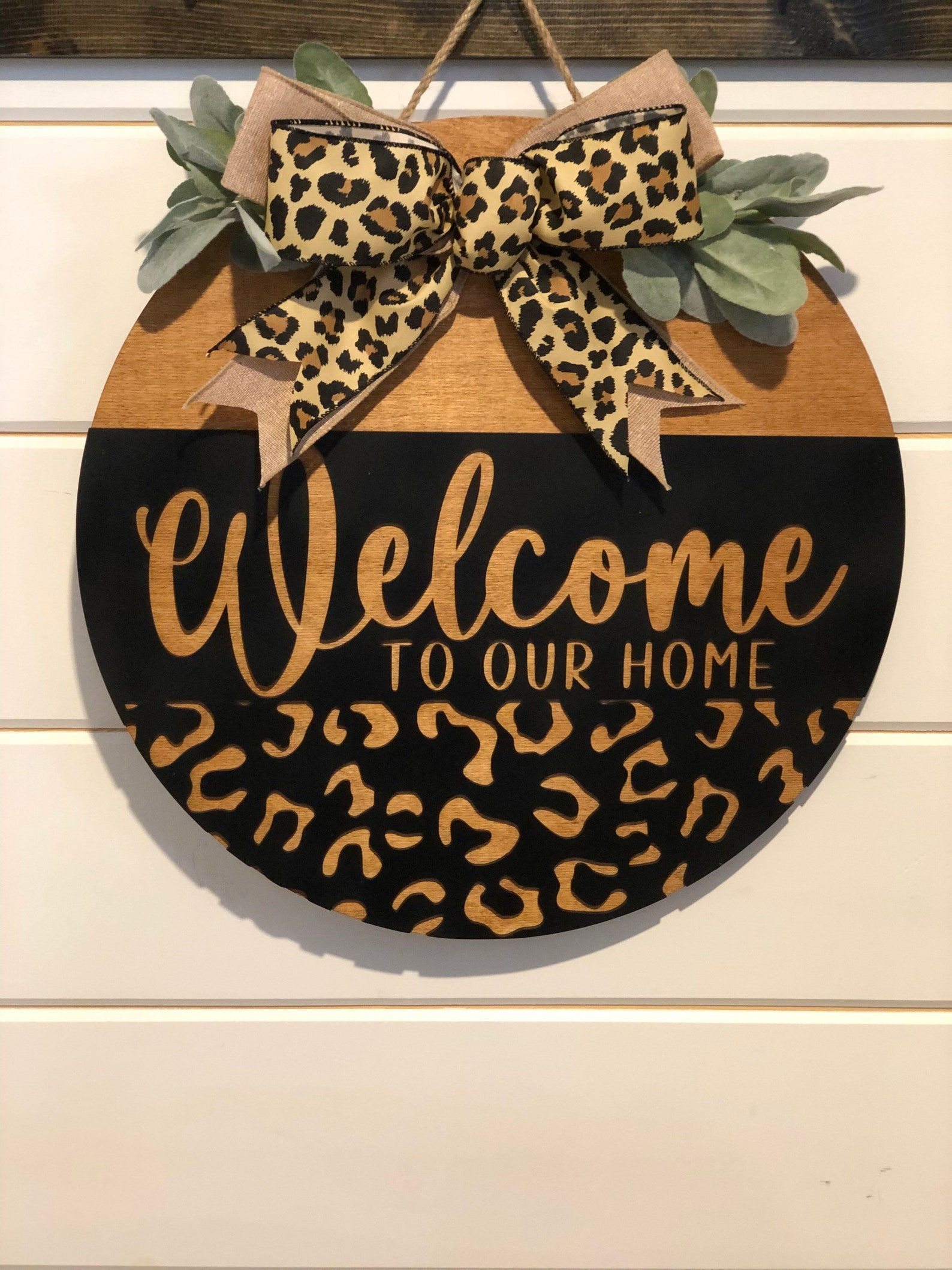 Cheetah Print Door Sign