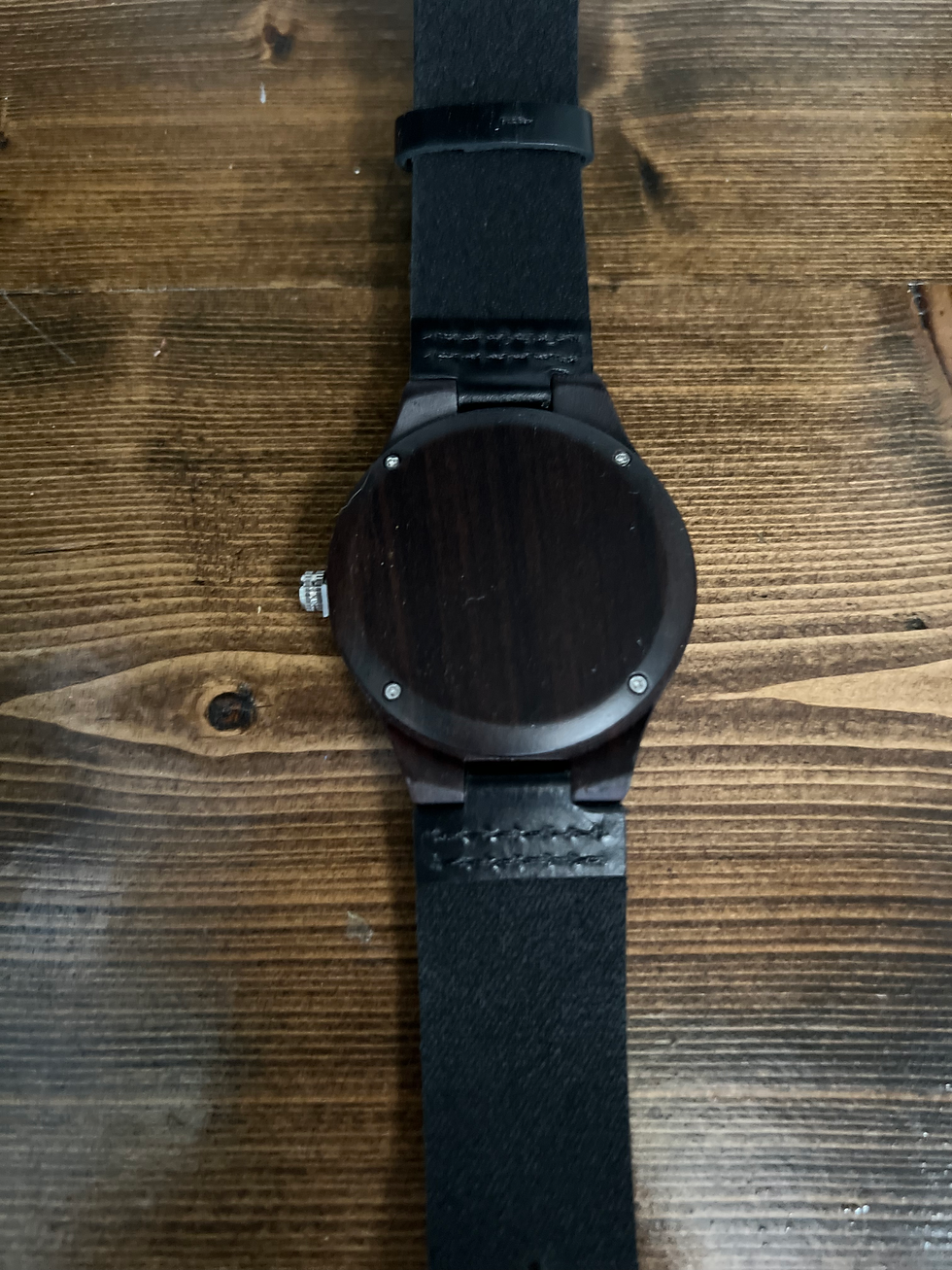 Thumbnail: Engraved wood watch