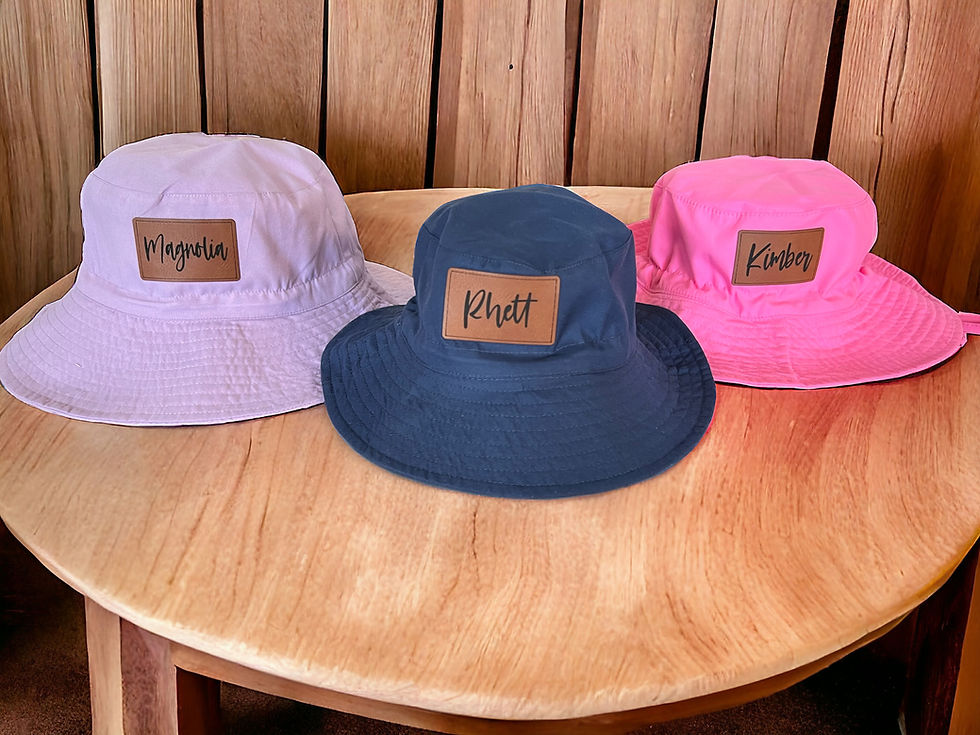 Thumbnail: Bucket Hat with Leather Patch; Closing 6/8 at Midnight