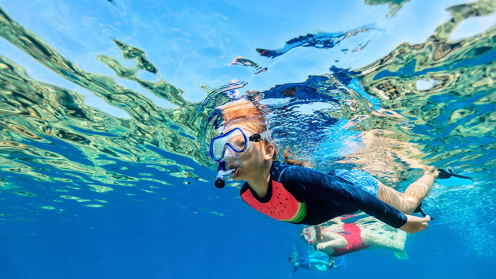 kids snorkelling in Dubai after school ocean club