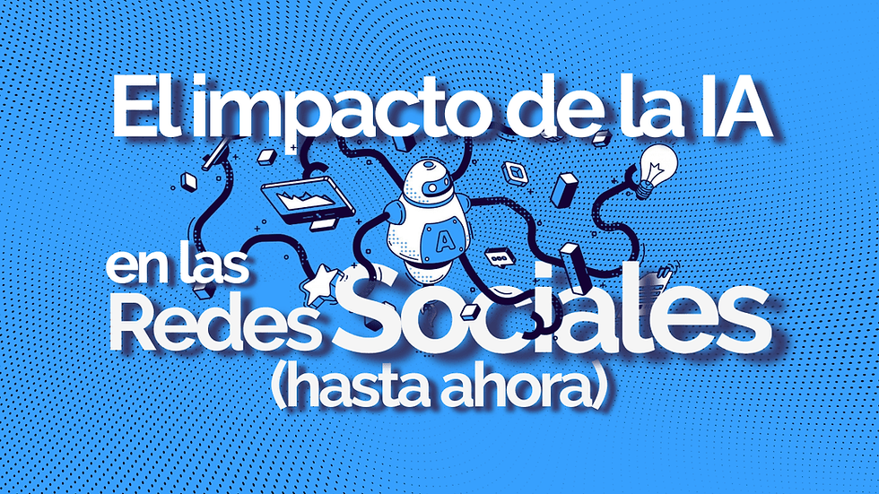 Portada del artículo que muestra un robot con tentáculos, rodeando el título: "El impacto de la IA en las redes sociales"