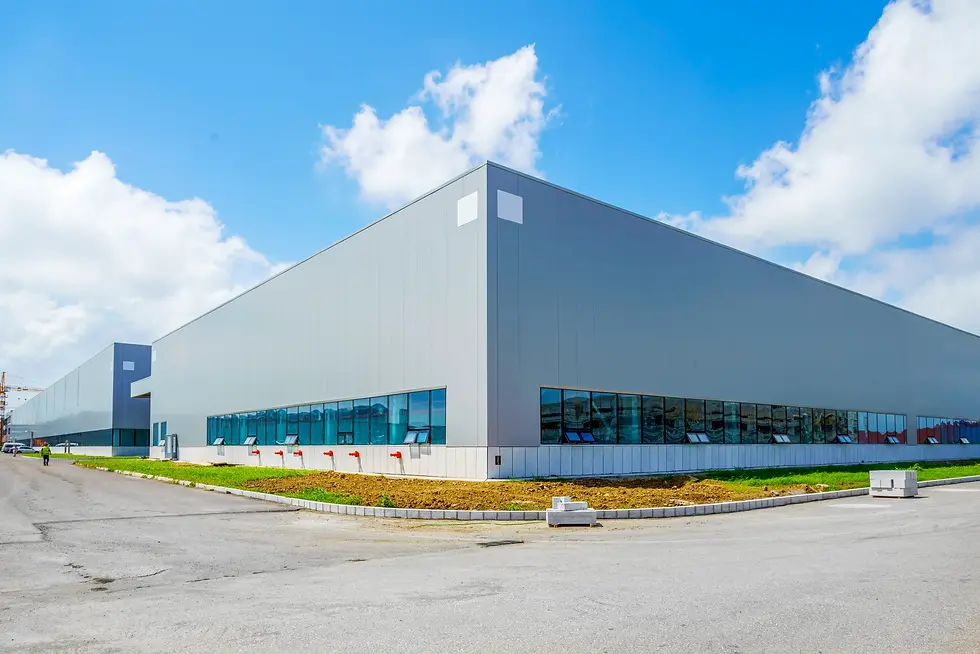A warehouse. Industrial space.