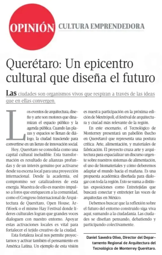 Miércoles 23 septiembre. Cultura Emprendedora