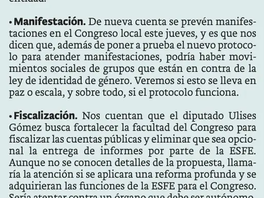 Miércoles 29 Abril. Política Confidencial