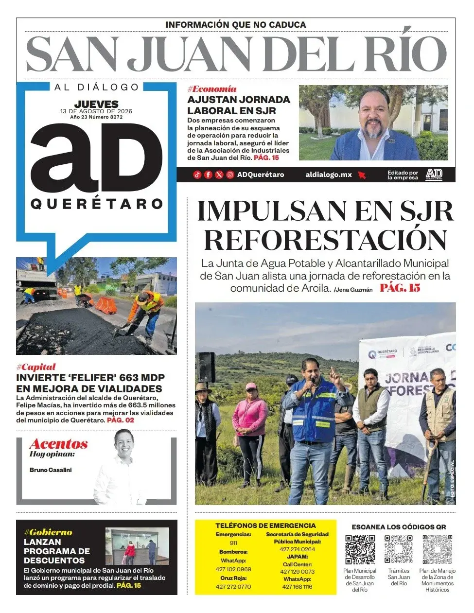 Jueves 13 agosto. AD San Juan del Río