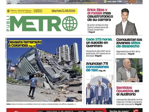 Martes 11 agosto. Publi Metro
