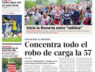 Sábado 13 de julio. Diario de Qro