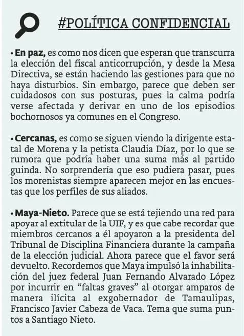 Miércoles 17 junio. Política Confidencial