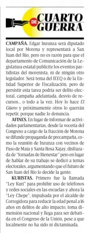Viernes 17 julio. Cuarto de Guerra