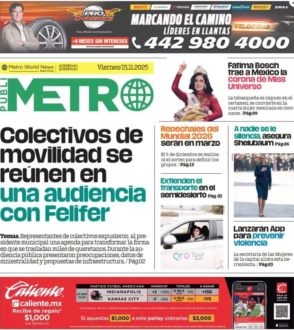 Viernes 21 de noviembre. Publimetro