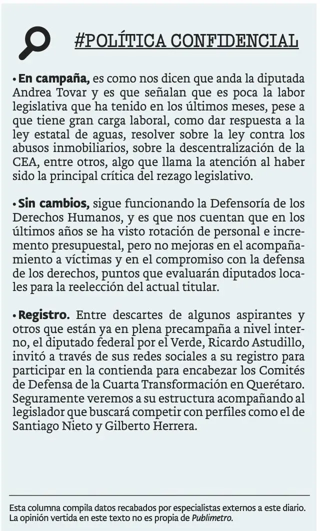 Miércoles 24 junio. Política Confidencial