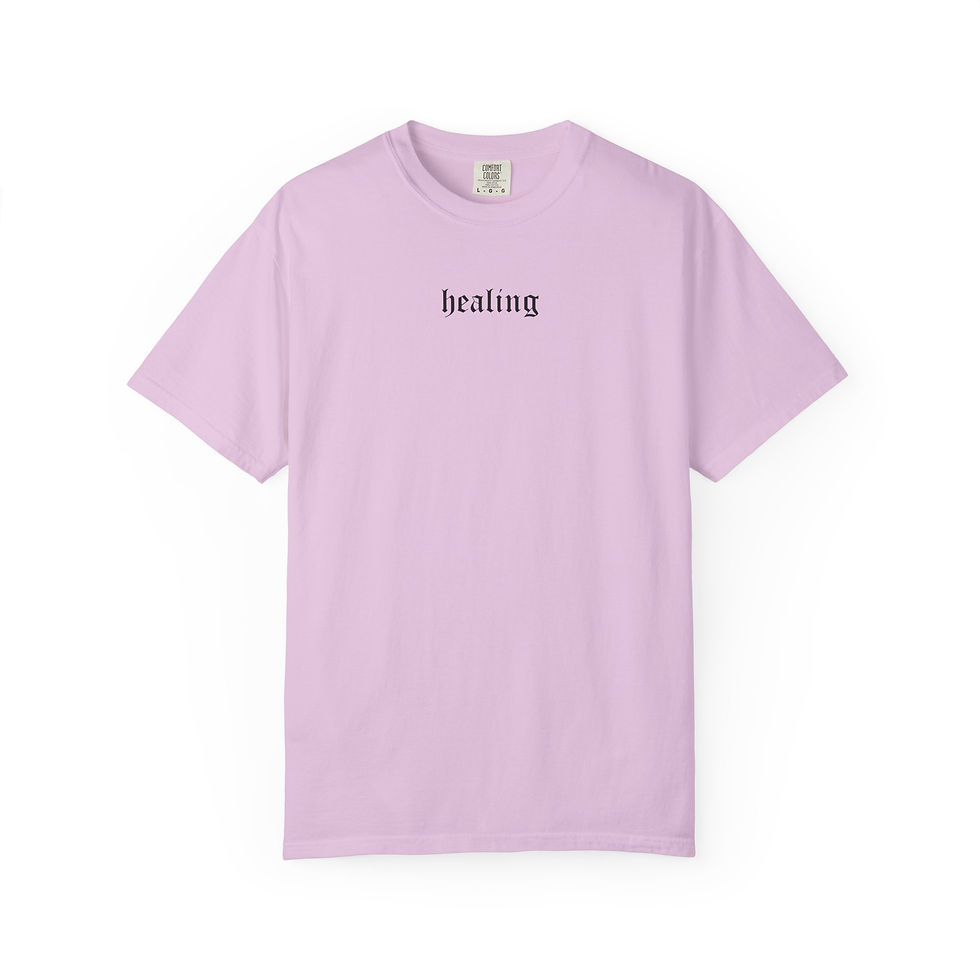 Thumbnail: Healing Minimalist T-Shirt — Small Chest Text Tee