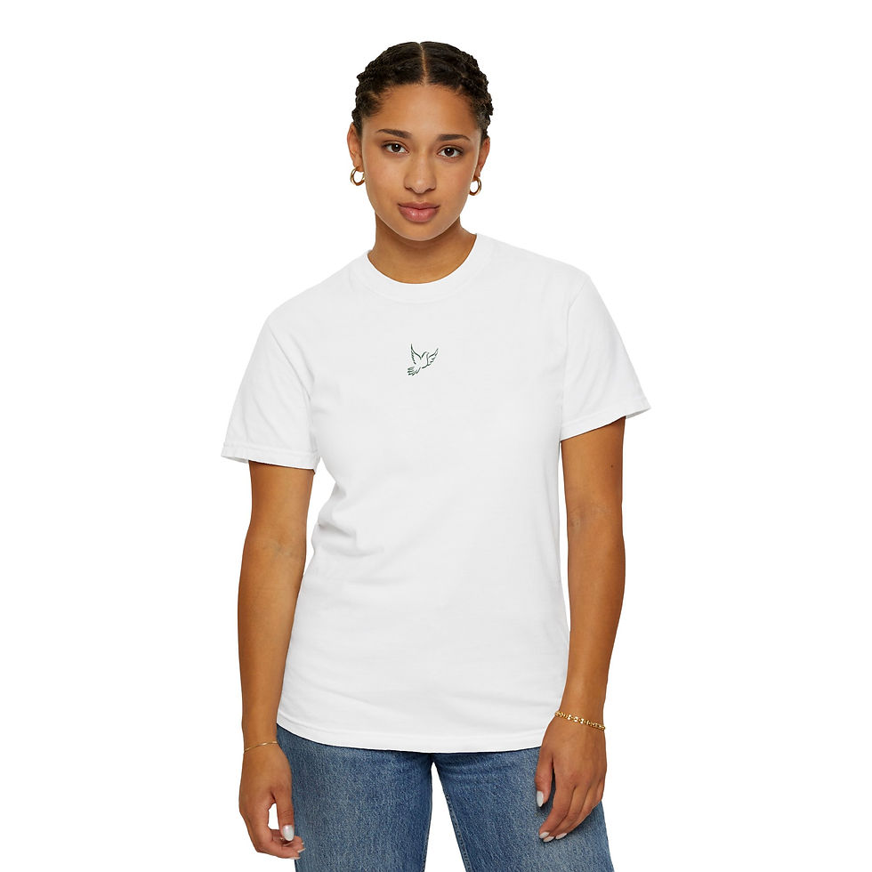 Thumbnail: Minimal Dove T-Shirt – Small Chest Bird Graphic Tee