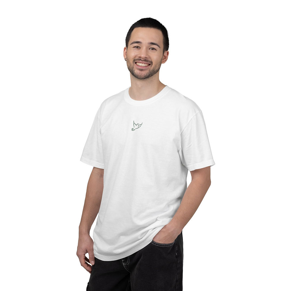 Thumbnail: Minimal Dove T-Shirt – Small Chest Bird Graphic Tee